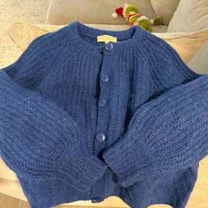 Sezane Royal Blue Women's Cardigan